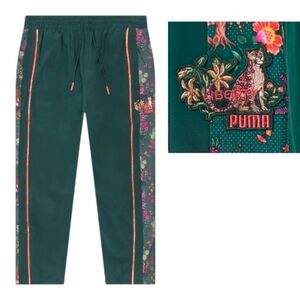Puma x Liberty Track Pants XL Green Gables Floral Side Stripe NWT